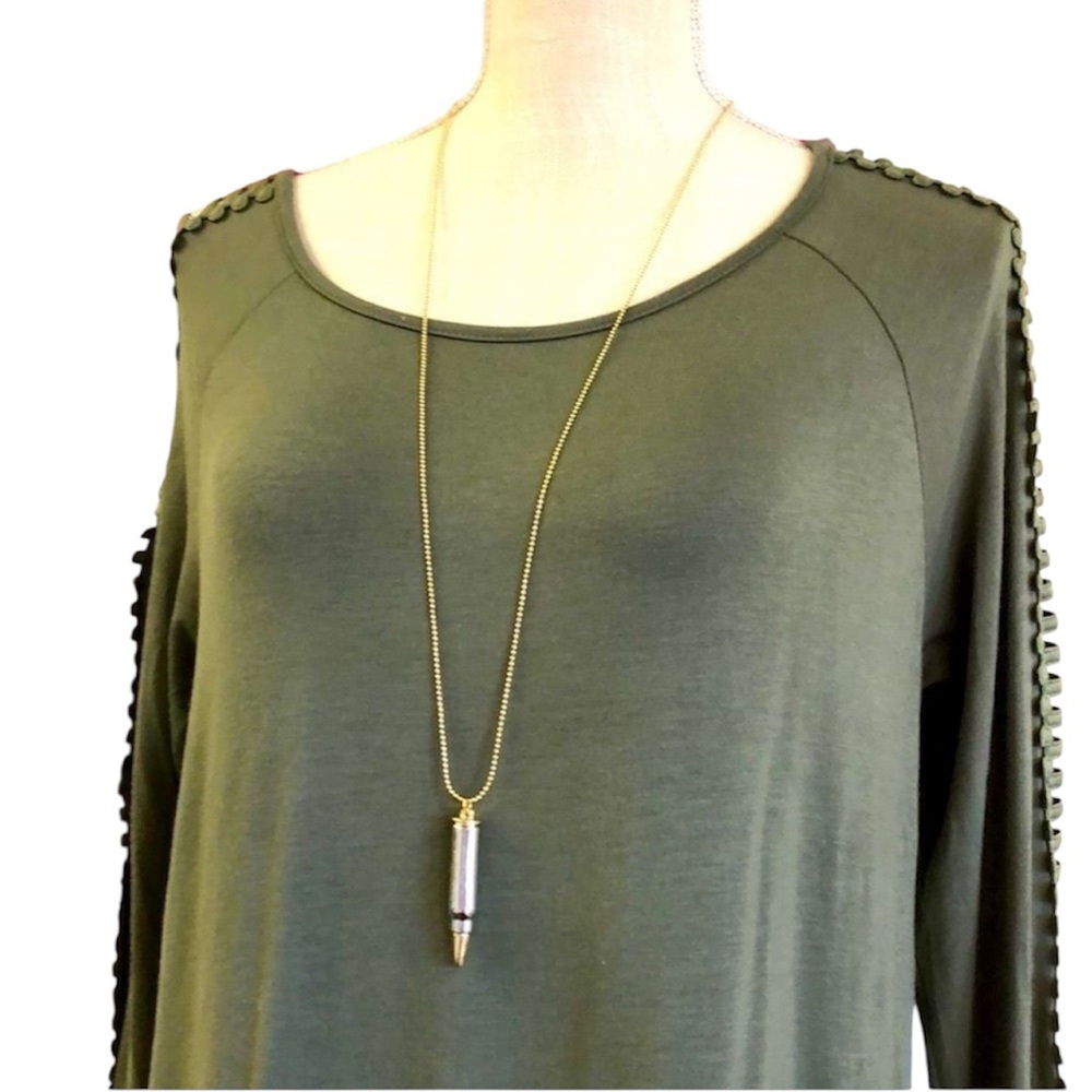 New Western Style Bullet Necklace one size